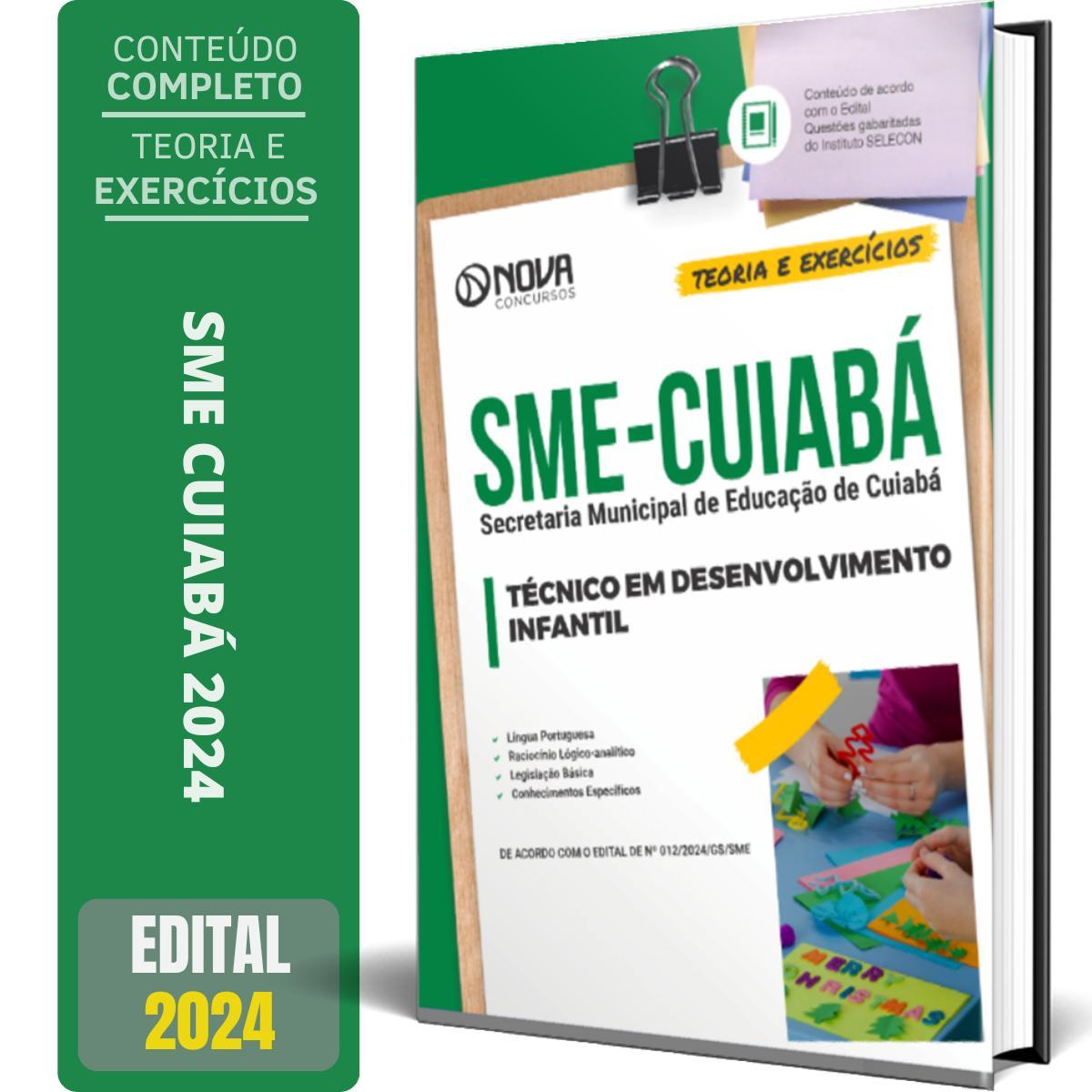 Miniatura Apostila Sme Cuiabá 2024 Técnico Em Desenvolvimento Infantil