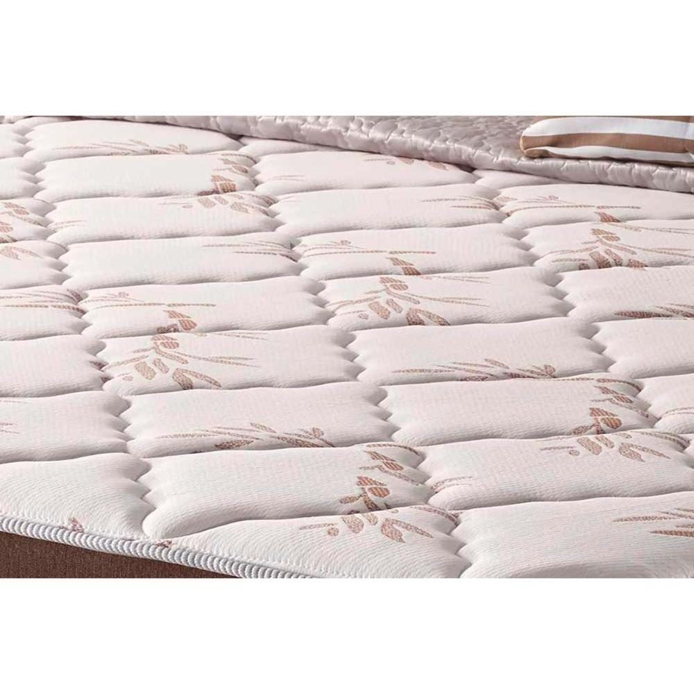 Miniatura Cama Box Queen: Colchão Molas Anjos Superlastic Duo Sono + Base Crc Courano Brown(158x198)