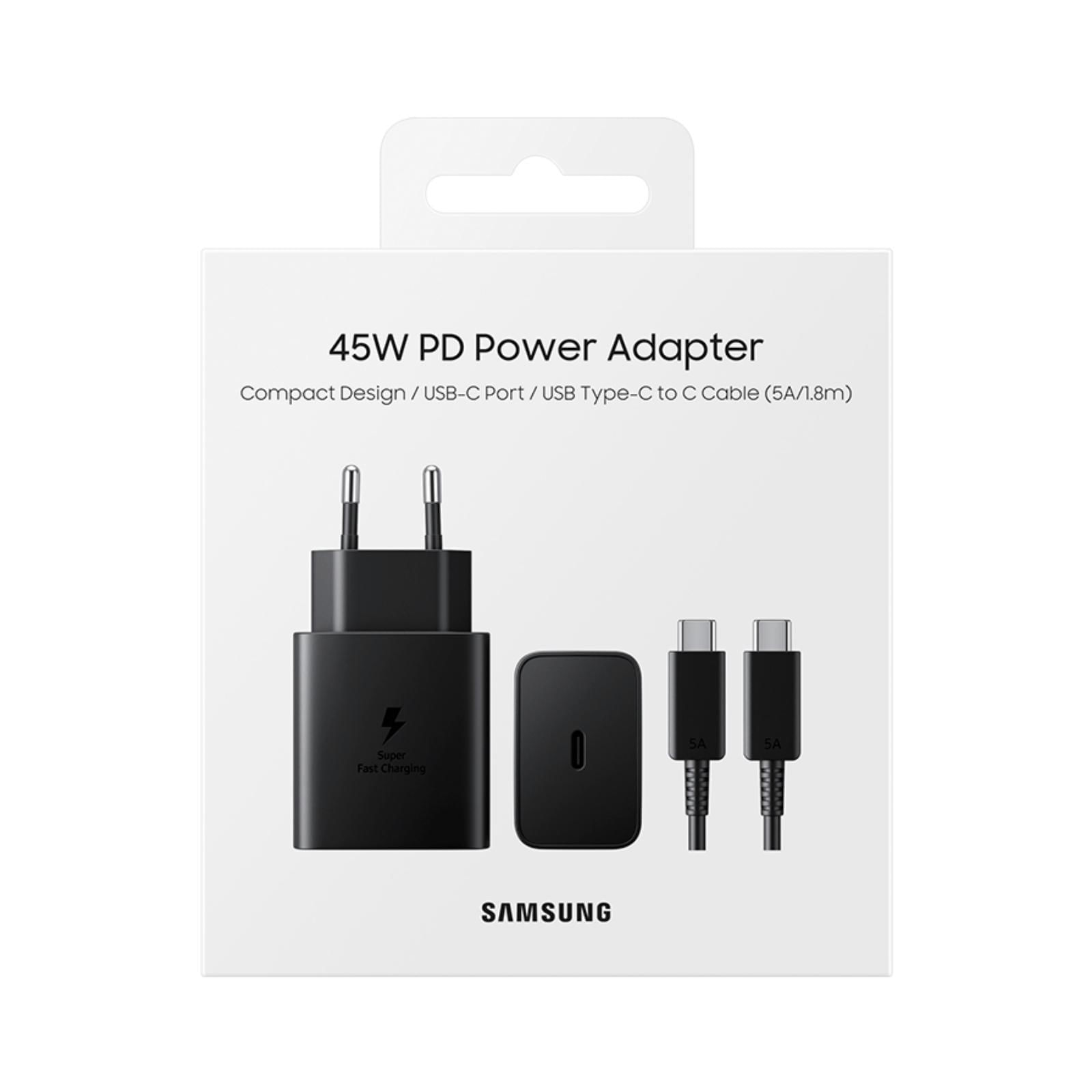 Miniatura Carregador Samsung 45W Pd Usb-C Com Cabo Modelo Ep-T4510X