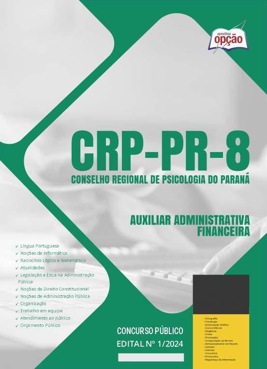 Miniatura Apostila Crp Pr 2024 - Auxiliar Administrativa/Financeira