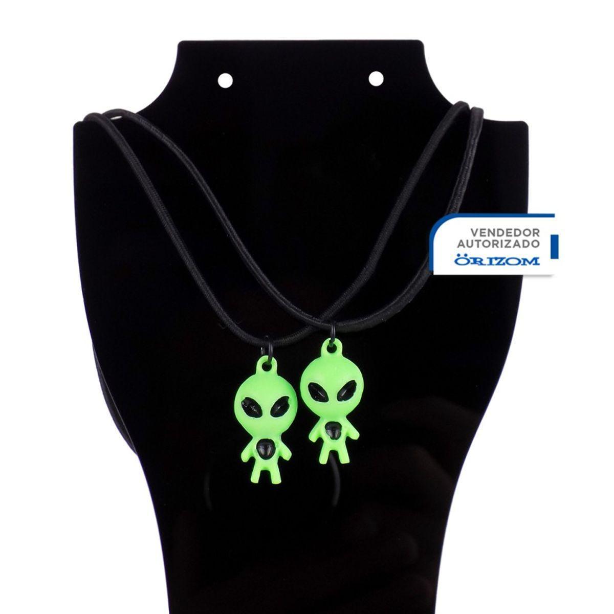 Miniatura Kit 2 Colares Amigos Best Friend + Pingente Et Alien Brilha