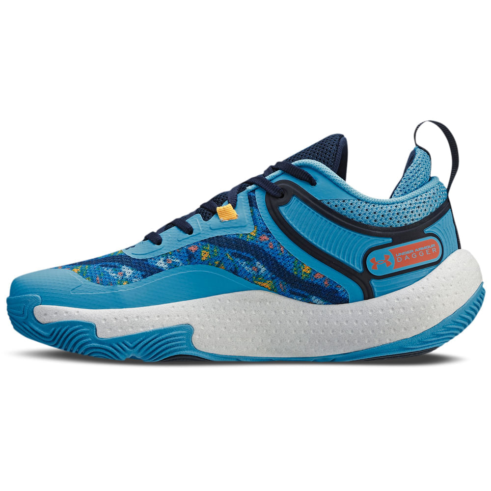 Miniatura Tênis de Basquete Masculino Under Armour Dagger Azul - 45