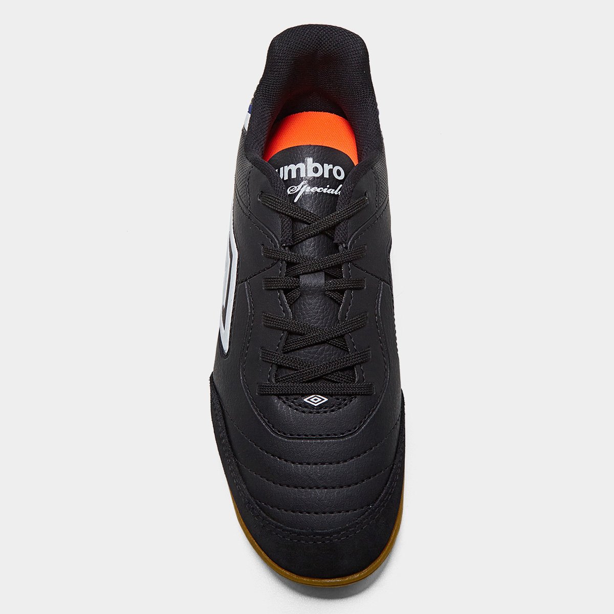 Miniatura Chuteira Futsal Umbro Speciali Classic Unissex Preto+Azul - 37