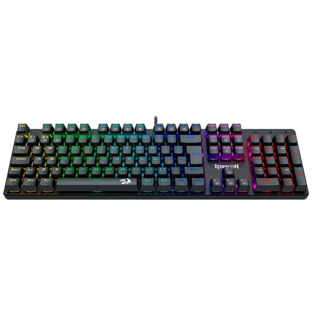 Miniatura Teclado Mecânico Rgb Redragon Sindri Switch Marrom K671