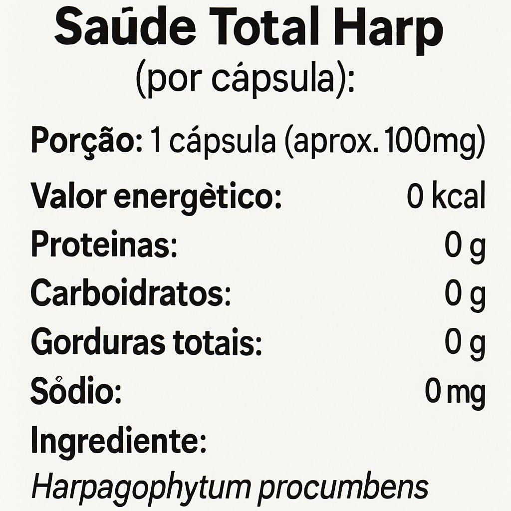 Miniatura Suplemento Saúde Total Harp 15 Cápsulas Kit 03 Frascos