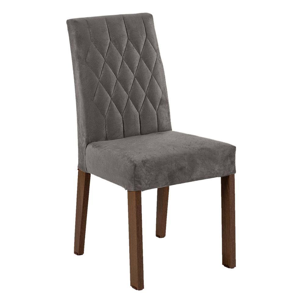 Miniatura Kit 2 Cadeiras De Jantar 4256 Rustic/silver Madesa Rustic/silver