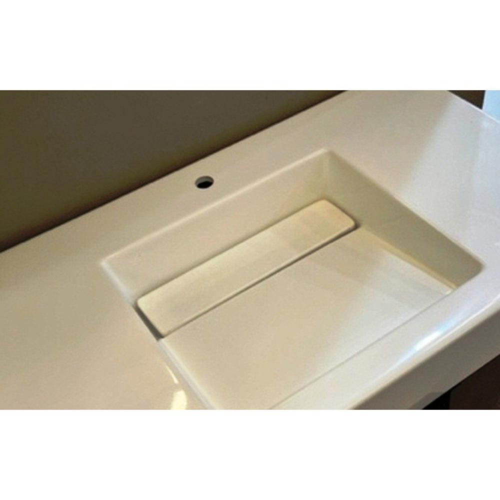 Gabinete Suspenso 80cm com Lavatório e Espelheira com LED Chicago Berton Camelo/Branco