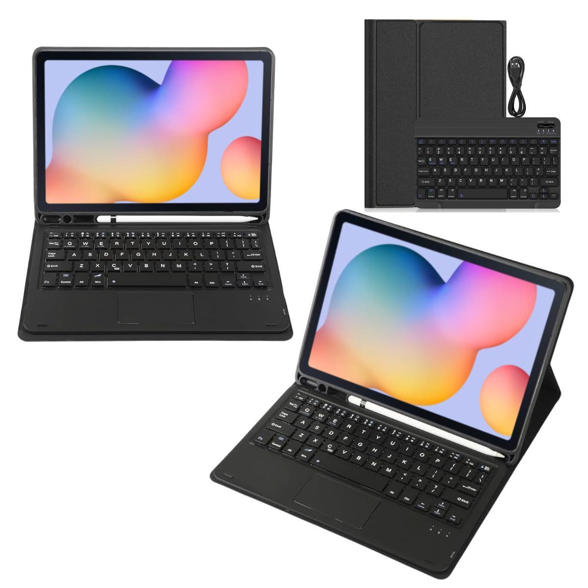 Miniatura Capa Tablet Samsung S6 Lite P619 Com Teclado Preto