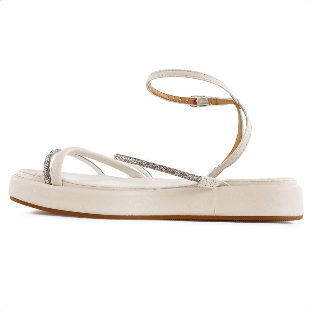 Miniatura Sandália Vizzano Papete Plataforma Flats Feminina Off White / Bege - 34