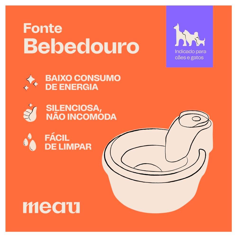 Fonte Bebedouro Meau Clássica Rosa - Bivolt
