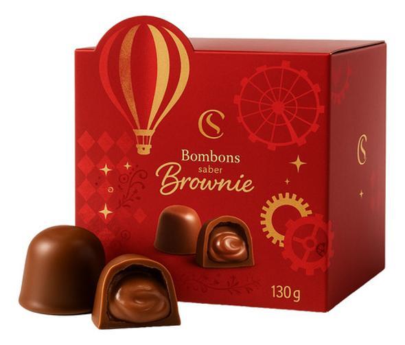 Miniatura Cubo Com Bombons Sabor Brownie 130G Cacau Show Para Presente