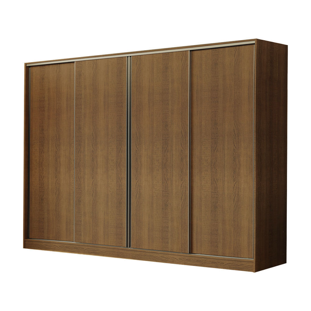 Guarda-Roupa Casal Madesa Apolo 4 Portas de Correr Rustic Cor:Rustic