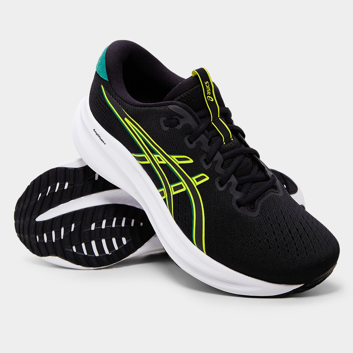 Miniatura Tênis Asics Gel-Excite 11 Masculino Preto+Amarelo - 39