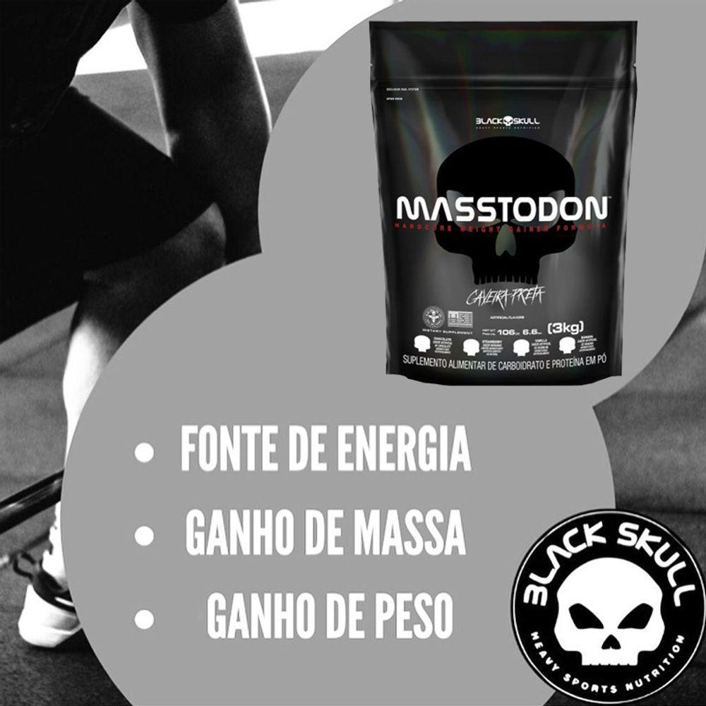 Miniatura Hipercalórico Masstodon Banana - Black Skull - 3Kg
