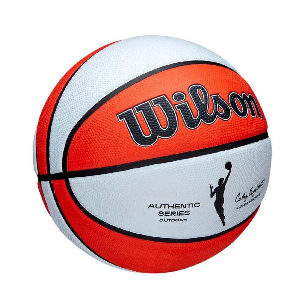 Miniatura Bola de Basquete Wilson WNBA Authentic Outdoor #6 Branco e Laranja