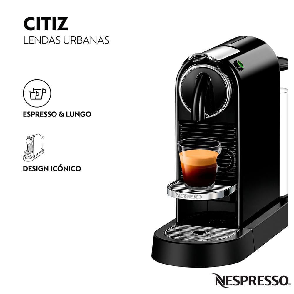 Miniatura Cafeteira Nespresso CitiZ Preta para Café Espresso - D113-BR 110