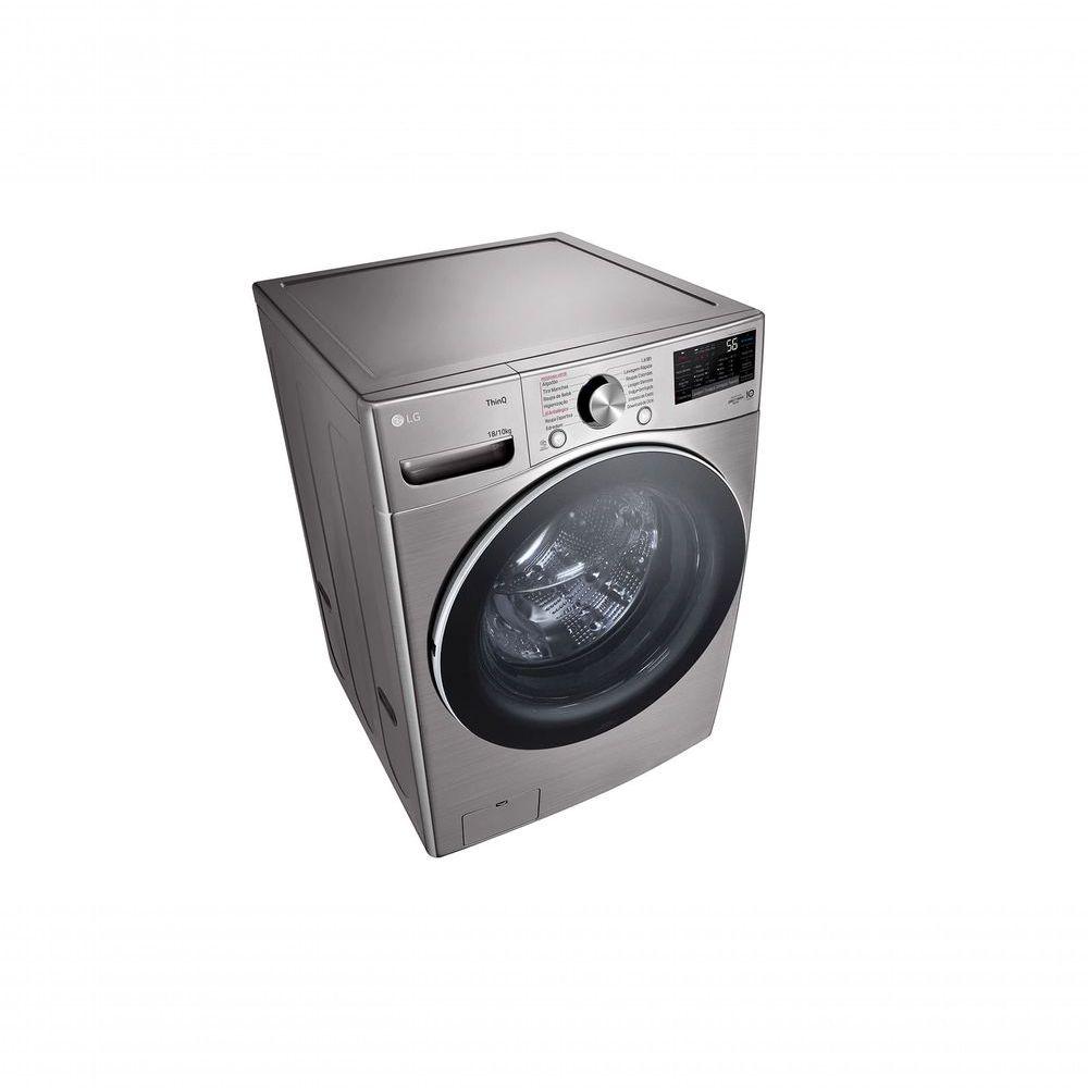 Miniatura Lava e Seca LG Smart 18kg Inox Look com Inteligência Artificial AIDD™ WD18SV2S6BA 220V