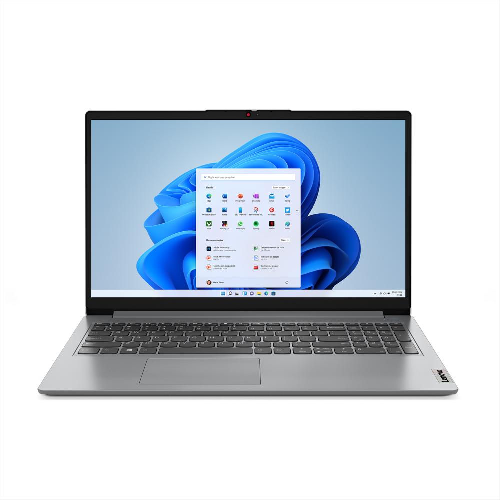 Notebook Lenovo IdeaPad 1i Celeron + Microsoft 365 Personal 4GB 128GB SSD W11 15.6" 82QH0007BR