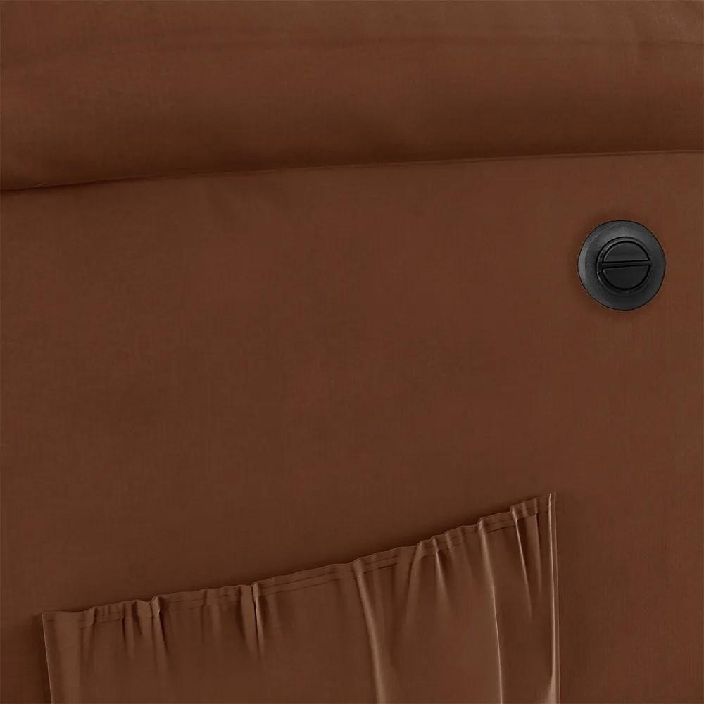 Poltrona Do Papai Reclinável Pietra Power Elétrica Usb Fh9 Veludo Terracota - Mpozenato