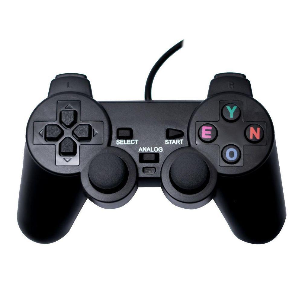 Miniatura Controle Joystick Para Playstation 2 Preto Analógico Ps2