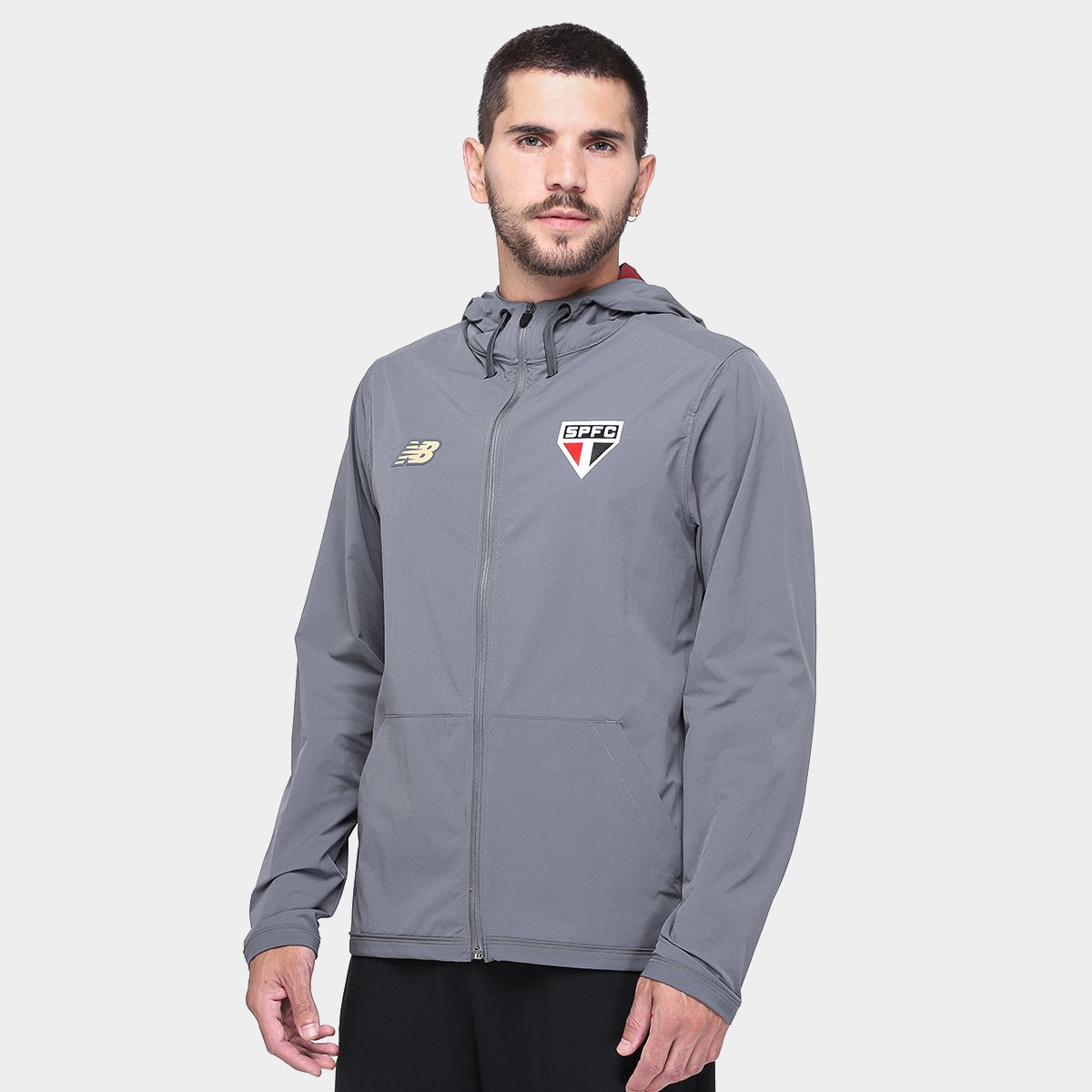 Miniatura Jaqueta São Paulo 25/26 Viagem New Balance Masculina Cinza - EGG