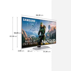 Smart TV 43" Neo QLED 4K Samsung Gaming QN90C com Mini LED, Painel até 144hz, Processador com IA, Sistema Tizen e Tela sem limites