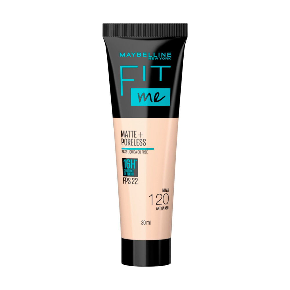 Miniatura Base Líquida Maybelline Fit Me Efeito Mate FPS 22 Cor 120 30ml