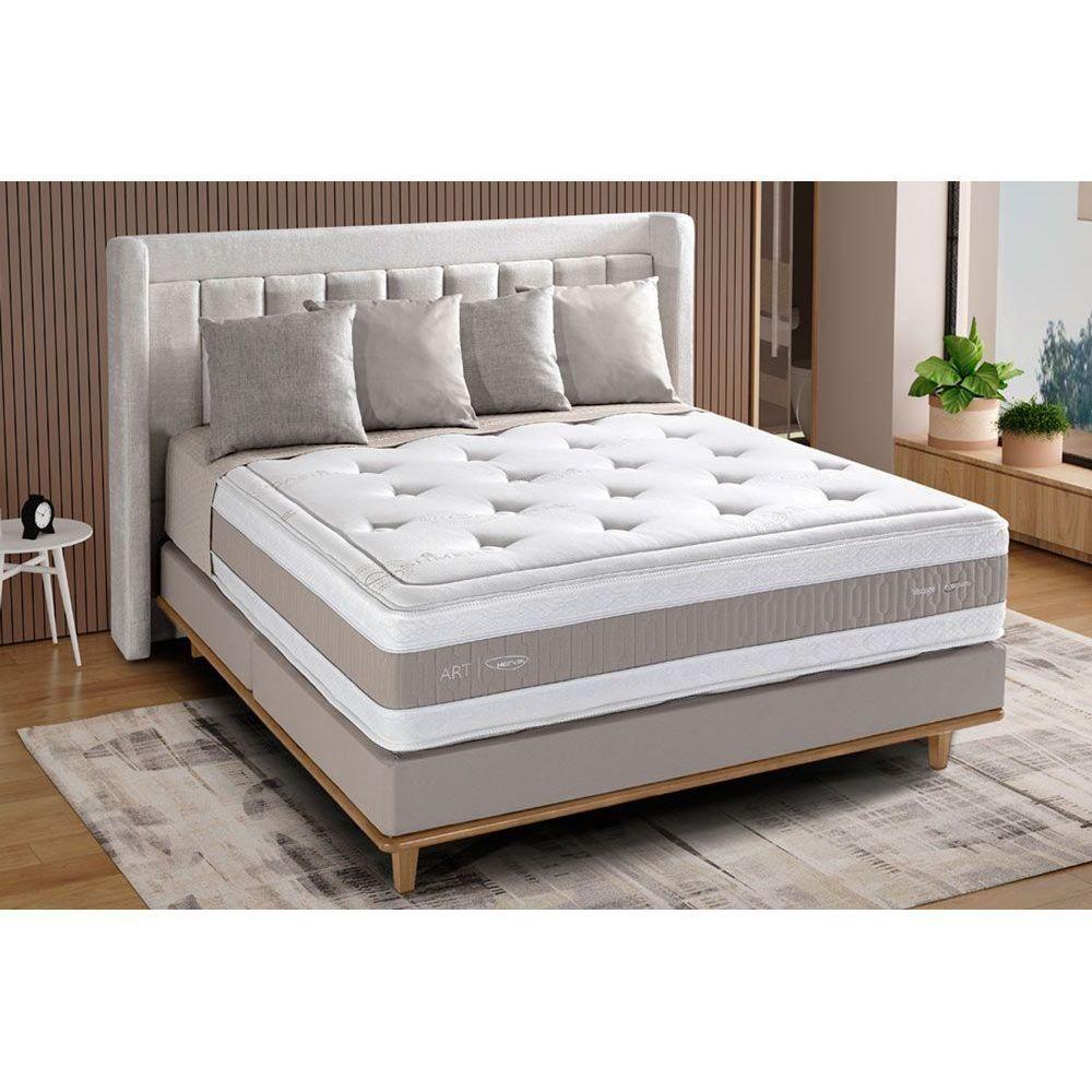 Colchão Casal Espuma Visco Gel Ensacadas Masterpocket Royals Sleep C1666 Visco Double Pillow (138x188x35) - Herval