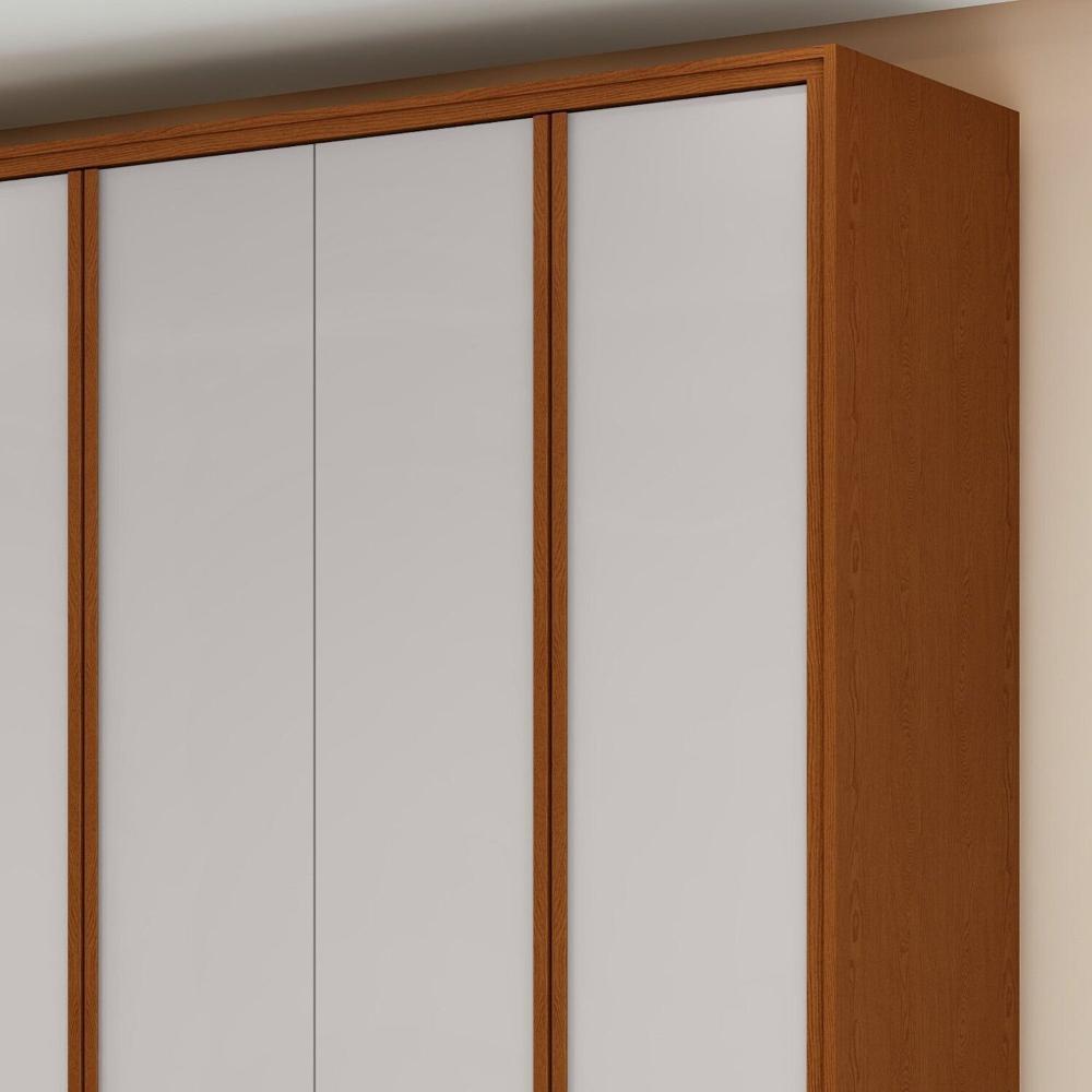Guarda-roupa 8 Portas 6 Gavetas 100% Mdf Ergon Frassino/Off White