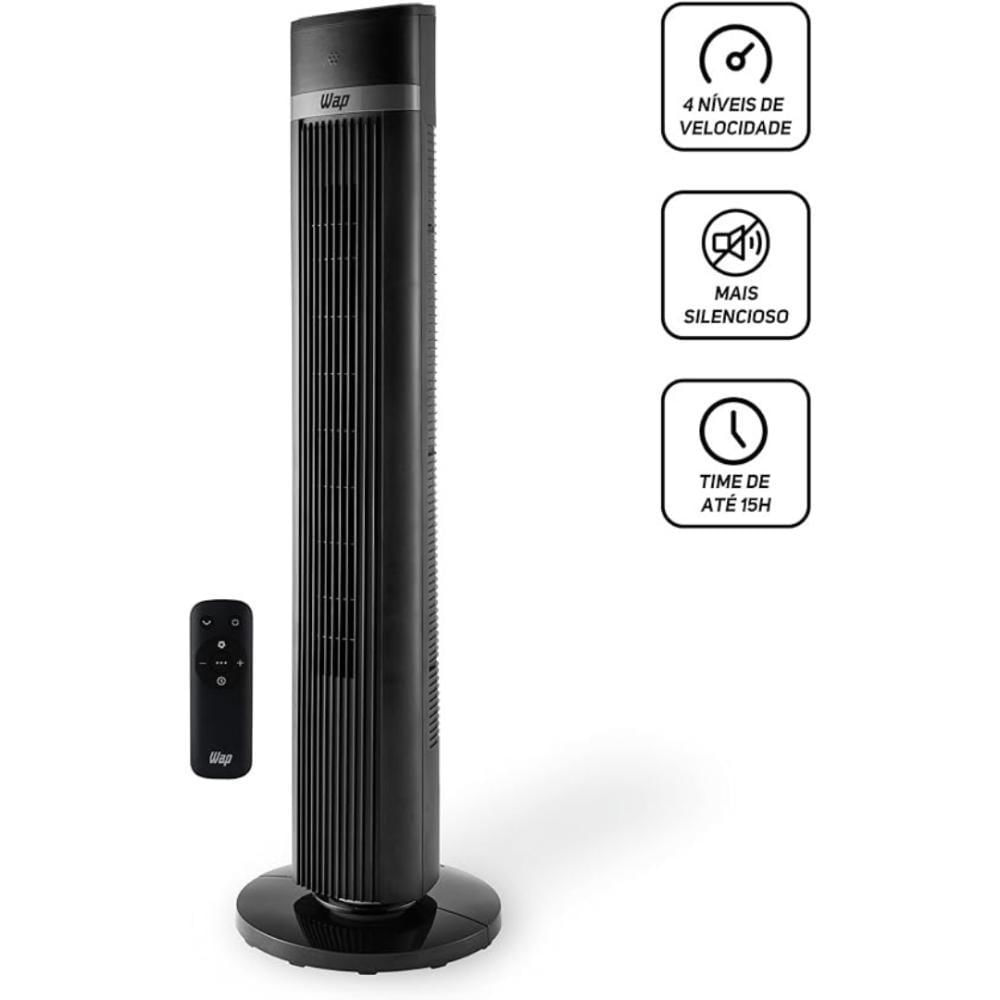 Miniatura Ventilador Torre Wap Air Silence 70W - Controle Remoto