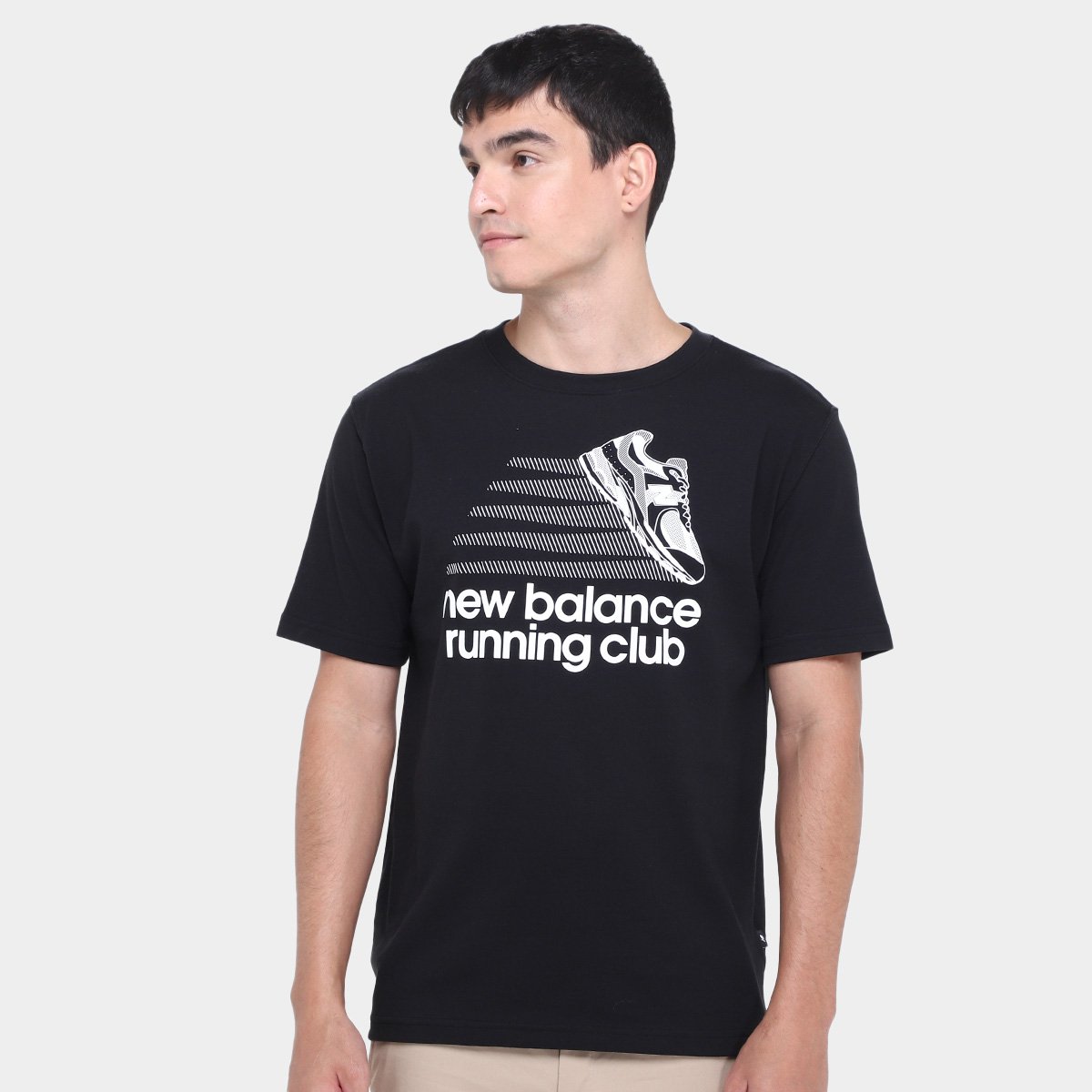 Miniatura Camiseta New Balance Athletics Running Club Masculina Preto - P