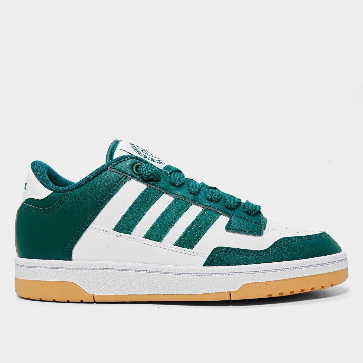 Miniatura Tênis Infantil Adidas Rapid Court Low Verde+Branco - 33