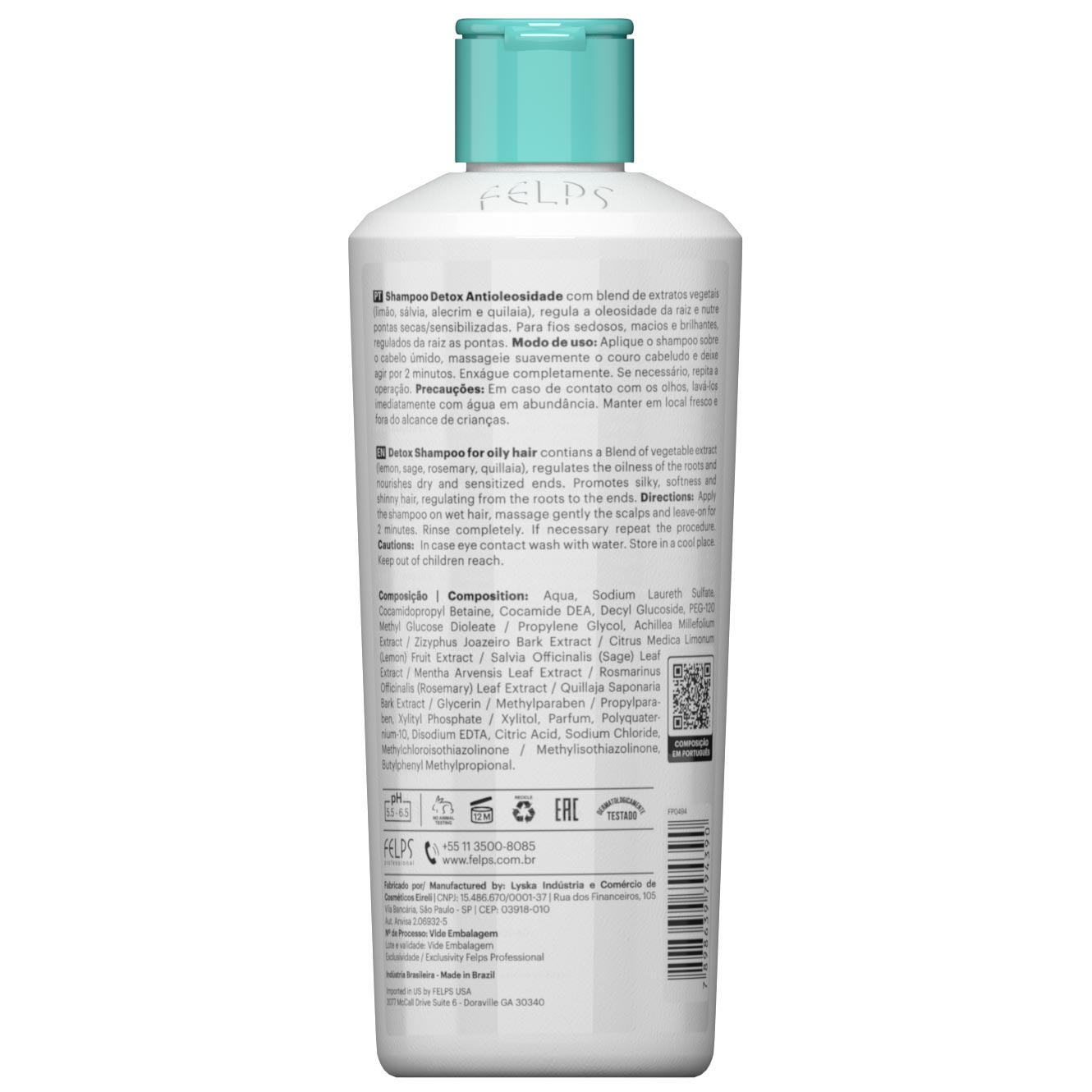 Miniatura Felps Professional Equilibrio Shampoo Detox Antioleosidade 250ml