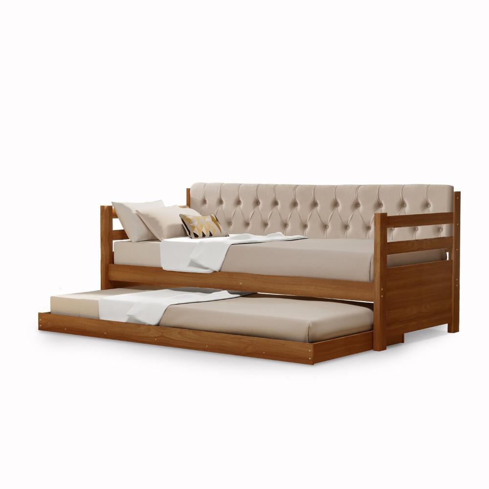 Miniatura Sofá Cama Bicama Solteiro Lux Castanho