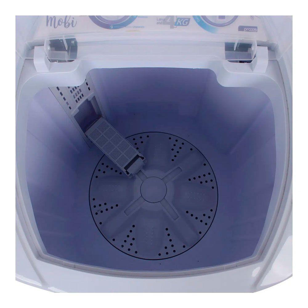 Maquina De Lavar Roupas Praxis 4 Kg 380w 5 Modos Mobi Branco 220v 220V