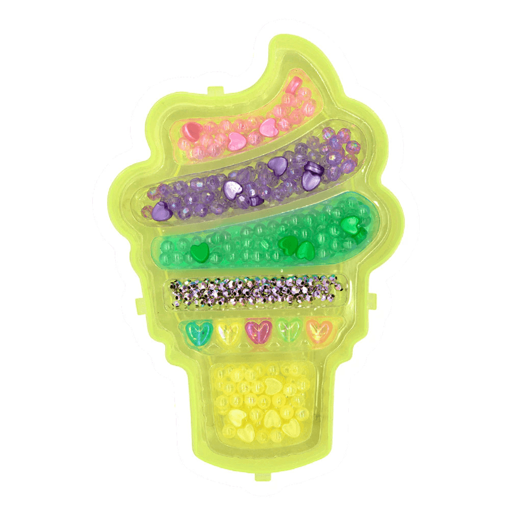 Miniatura Kit Miçangas Infantil Glamour Beads Criativos escolha o seu Amarelo