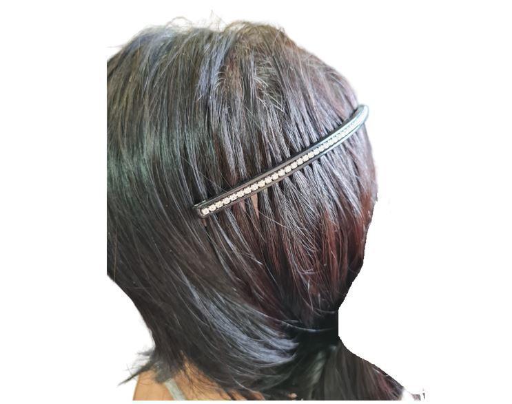 Kit 2 Peças Grampo Pente Plástico De Cabelo Com Strass