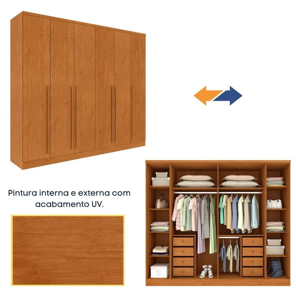 Guarda-roupa Casal 6 Portas Portugal Espresso Móveis Cinamomo