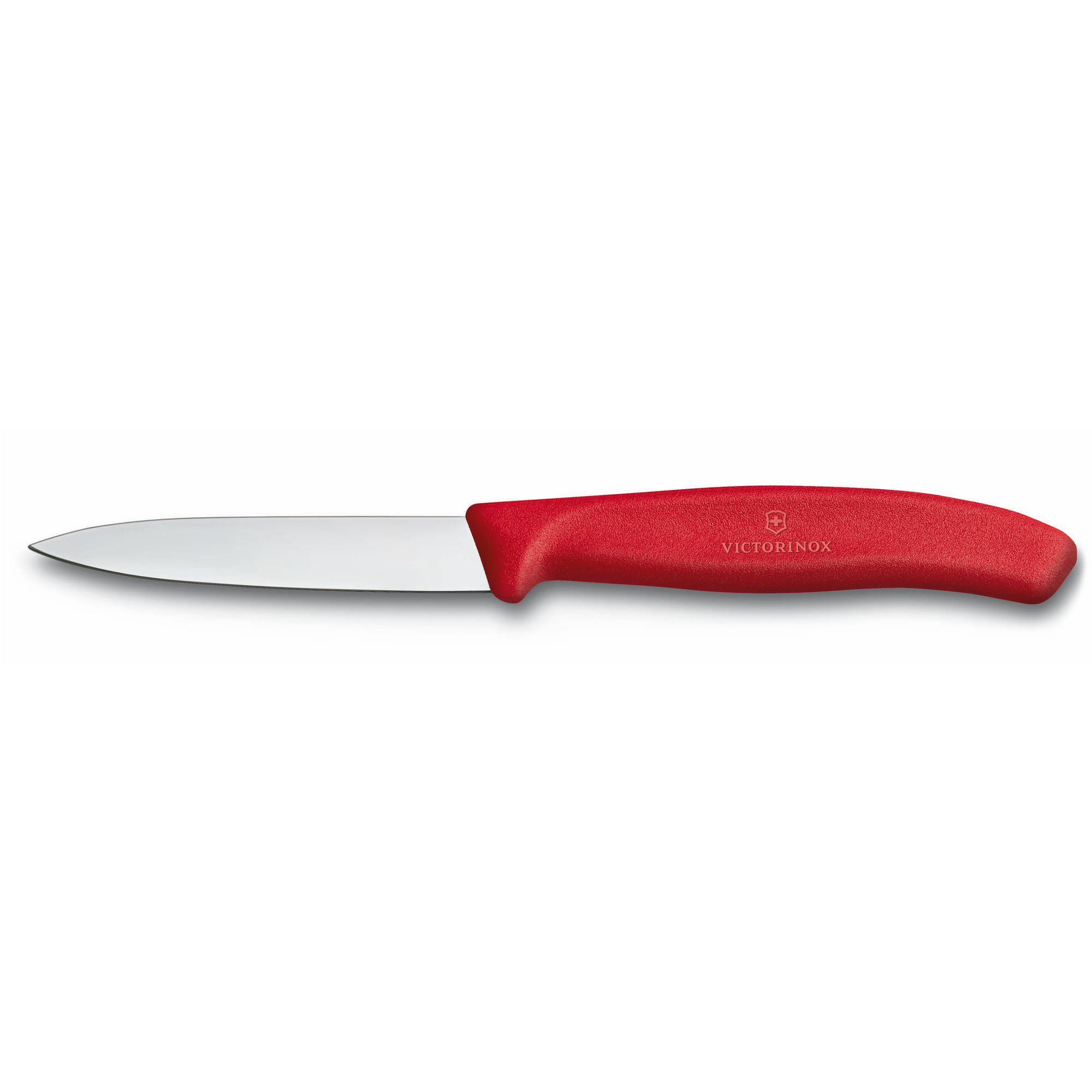 Miniatura Kit Descascador de frutas e legumes lâmina lisa + Faca Swiss Classic lâmina lisa 8cm Vermelho vermelho