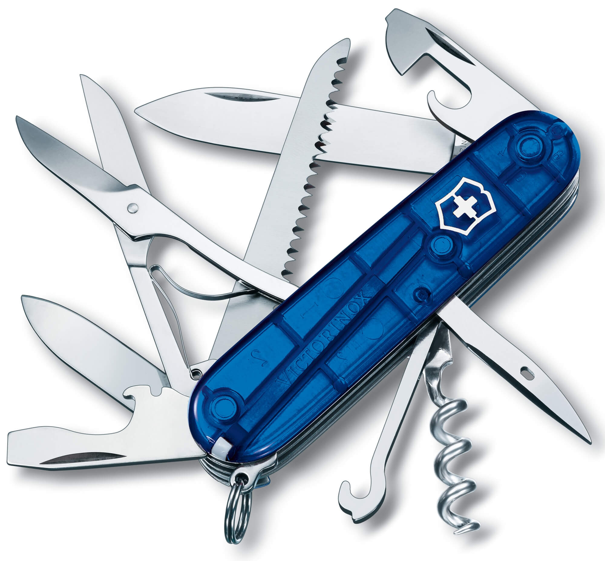 Canivete Huntsman Azul Translúcido em blister