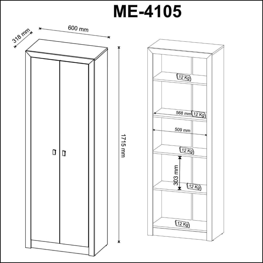 Miniatura Armário para Escritório 2 Portas Preto