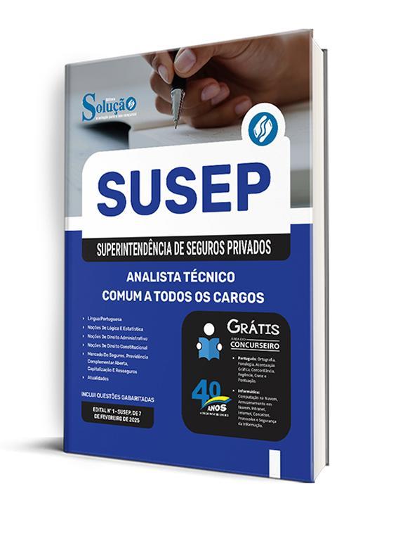 Miniatura Apostila Susep 2025 Analista Técnico Comum A Todos Os Cargos
