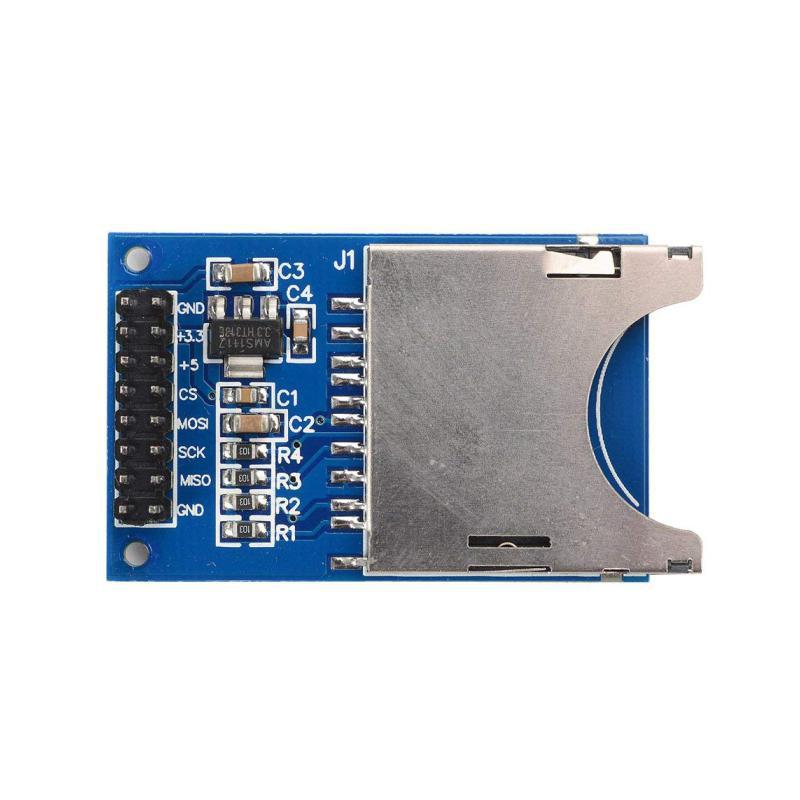 Miniatura Módulo Cartão Leitor Sd Para Arduino Automação Pic Robótica 3,3V / 5V - SPI - FAT16 ou FAT32 - Mosi, SCK, Miso e CS