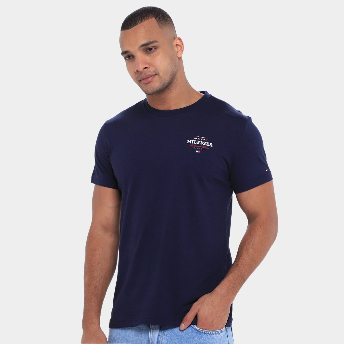 Miniatura Camiseta Tommy Hilfiger Monotype Masculina Marinho - P