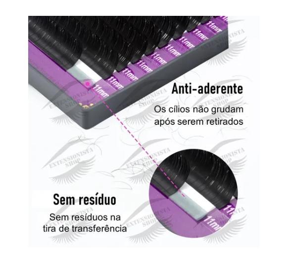 Miniatura Cílios Fio A Fio E Volume Russo Nagaraku Natural 11Mm 0.07D
