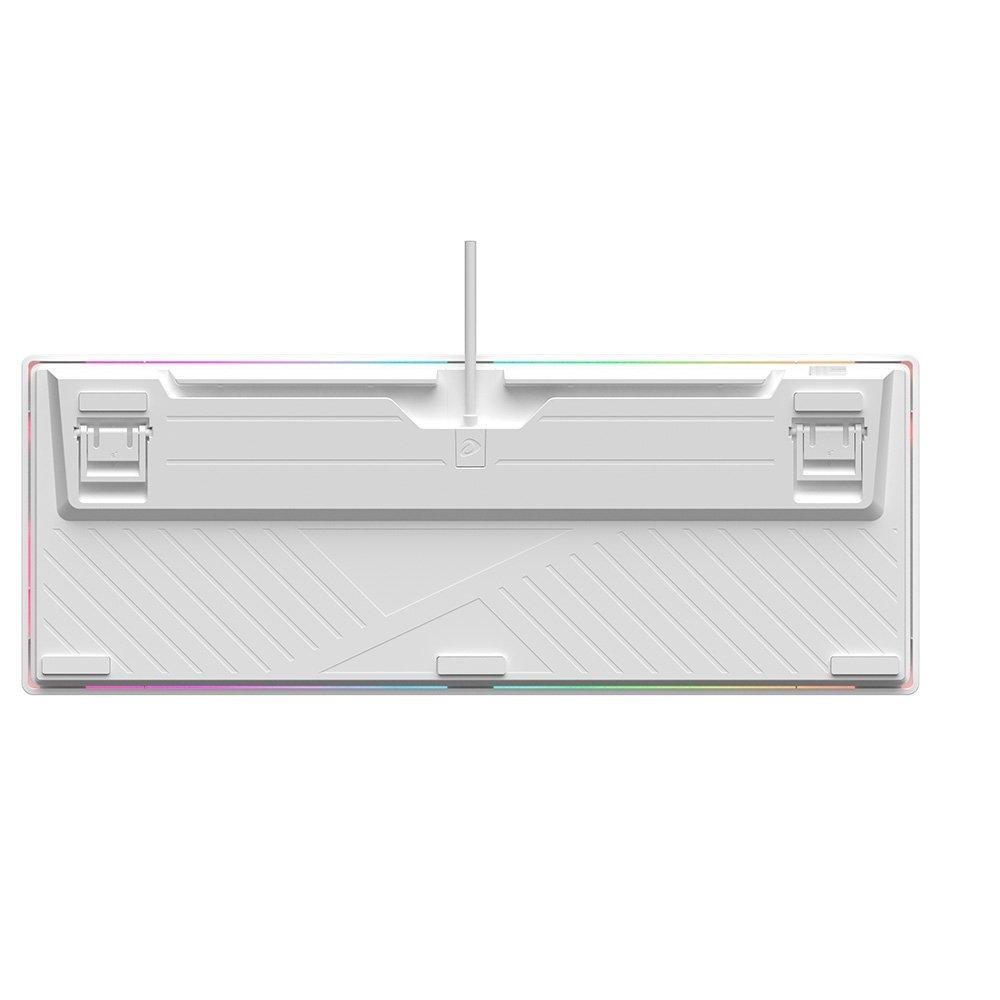 Miniatura Teclado Mecânico Gamer Husky Sled, TKL, Branco, ABNT2, RGB, Switch Gateron G Pro Brown - HTG500BRMA