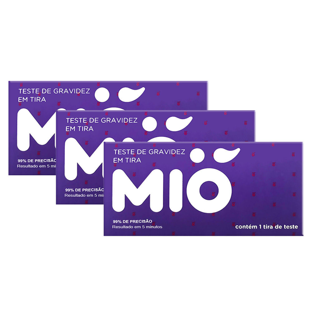 Miniatura Kit 3 Teste de Gravidez Mió com 1 Unidade