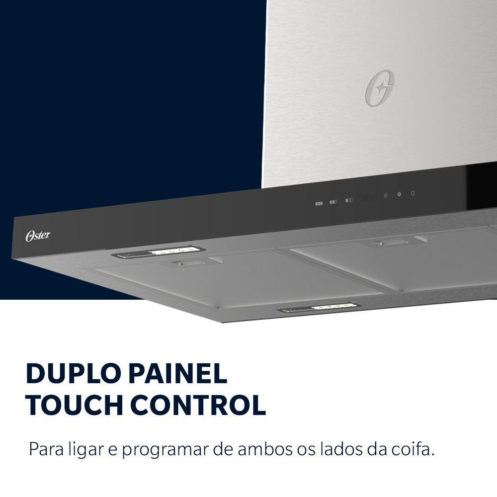Coifa De Ilha Oster Inox Touch Control 90cm 220V