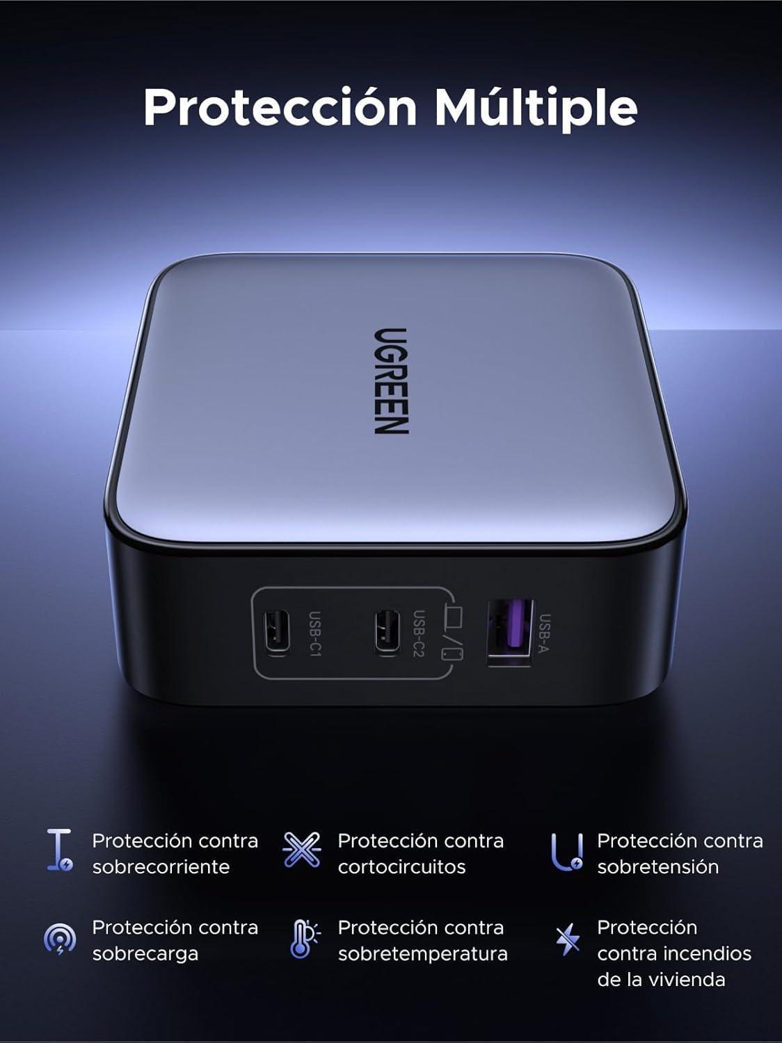 Carregador Ugreen Nexode 65W Adaptador De Tomada Universal