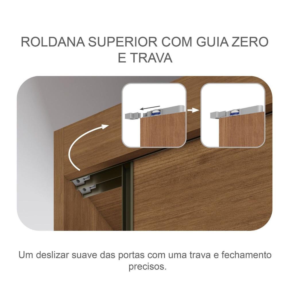 Móveis para Quarto Guarda-roupa Casal Mdf Blumenau Cumaru/Fendi